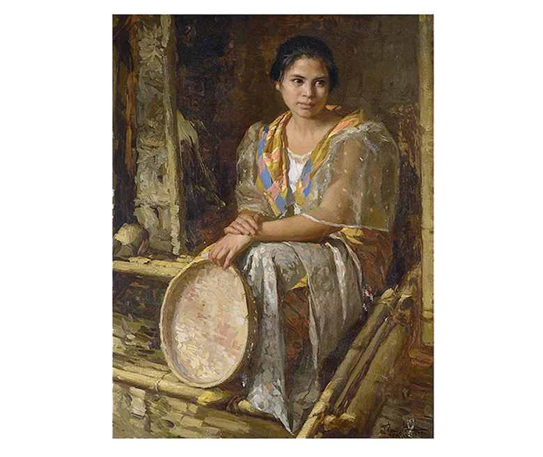 Fernando Cueto Amorsolo Oil Painting, Portrait of a Young Woman, Hammer $360,000